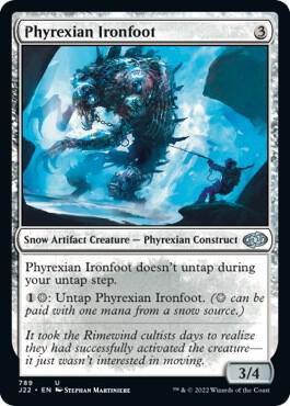 Phyrexian Ironfoot 789 card from Jumpstart 2022