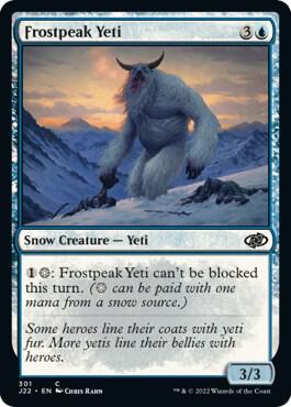 Frostpeak Yeti 301 card from Jumpstart 2022