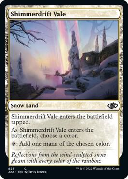 Shimmerdrift Vale 821 card from Jumpstart 2022