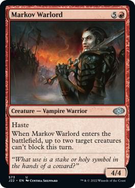 Markov Warlord 573 card from Jumpstart 2022