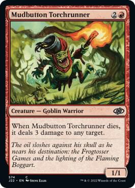 Mudbutton Torchrunner 574 card from Jumpstart 2022