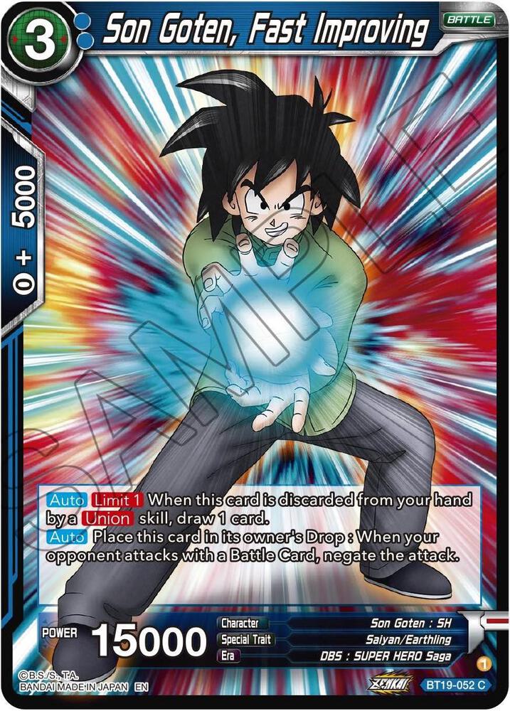 Son Goten, Fast Improving BT19-052 card from Fighter's Ambition