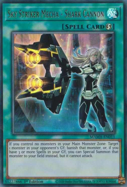 Sky Striker Mecha - Shark Cannon MAMA-EN011 card from Magnificent Mavens