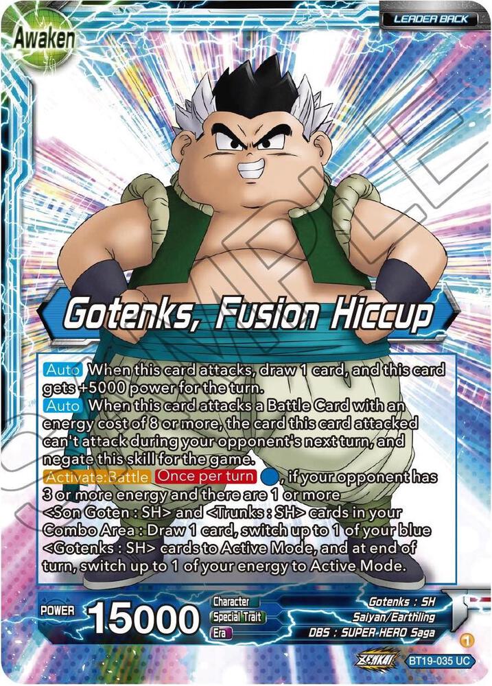 Son Goten & Trunks // Gotenks, Fusion Hiccup BT19-035 card from Fighter's Ambition