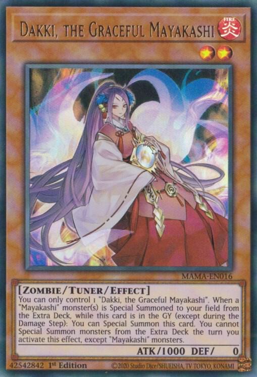 Dakki, the Graceful Mayakashi MAMA-EN016 card from Magnificent Mavens