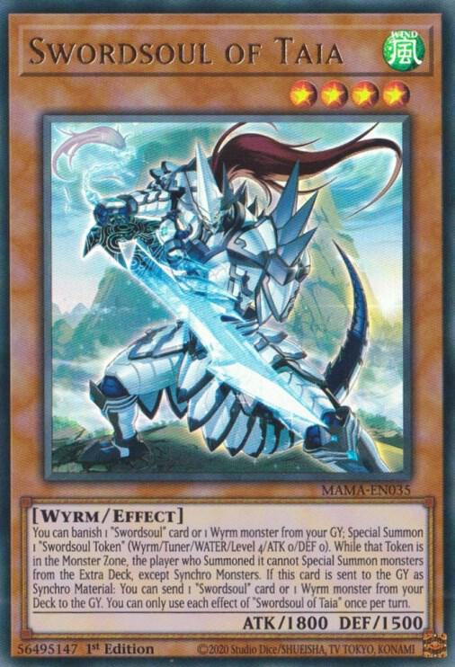 Swordsoul of Taia MAMA-EN035 card from Magnificent Mavens