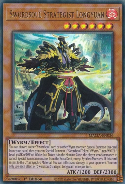 Swordsoul Strategist Longyuan MAMA-EN036 card from Magnificent Mavens