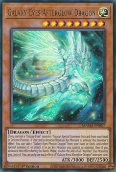 Galaxy-Eyes Afterglow Dragon MAMA-EN057 card from Magnificent Mavens