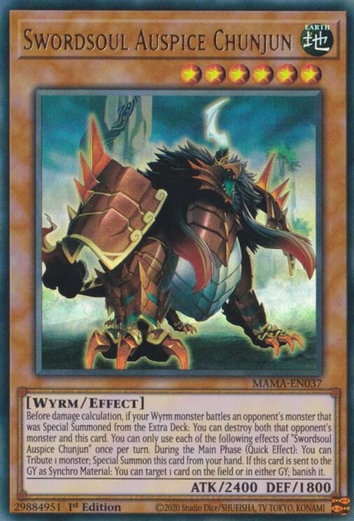 Swordsoul Auspice Chunjun MAMA-EN037 card from Magnificent Mavens