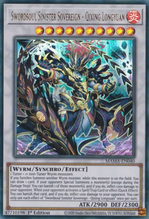 Swordsoul Sinister Sovereign - Qixing Longyuan MAMA-EN040 card from Magnificent Mavens