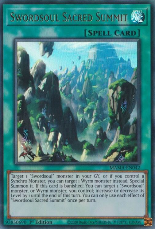 Swordsoul Sacred Summit MAMA-EN042 card from Magnificent Mavens