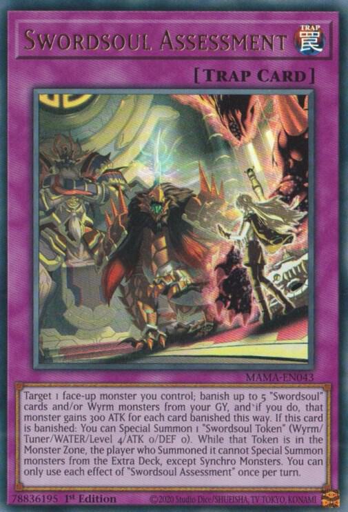 Swordsoul Assessment MAMA-EN043 card from Magnificent Mavens