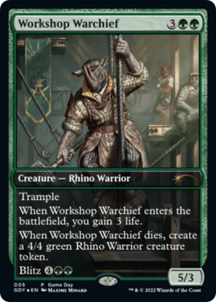 Workshop Warchief 5 card from Game Day & Store Championship Promos