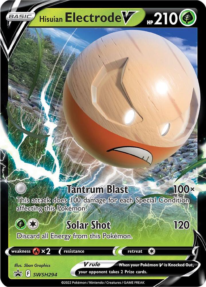 Hisuian Electrode V SWSH294 card from SWSH: Sword & Shield Promo Cards
