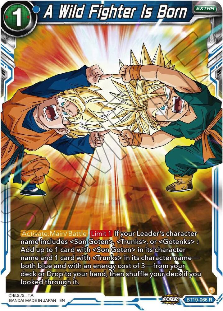 A Wild Fighter Is Born BT19-066 card from Fighter's Ambition