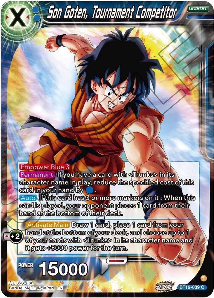 Son Goten, Tournament Competitor BT19-039 card from Fighter's Ambition