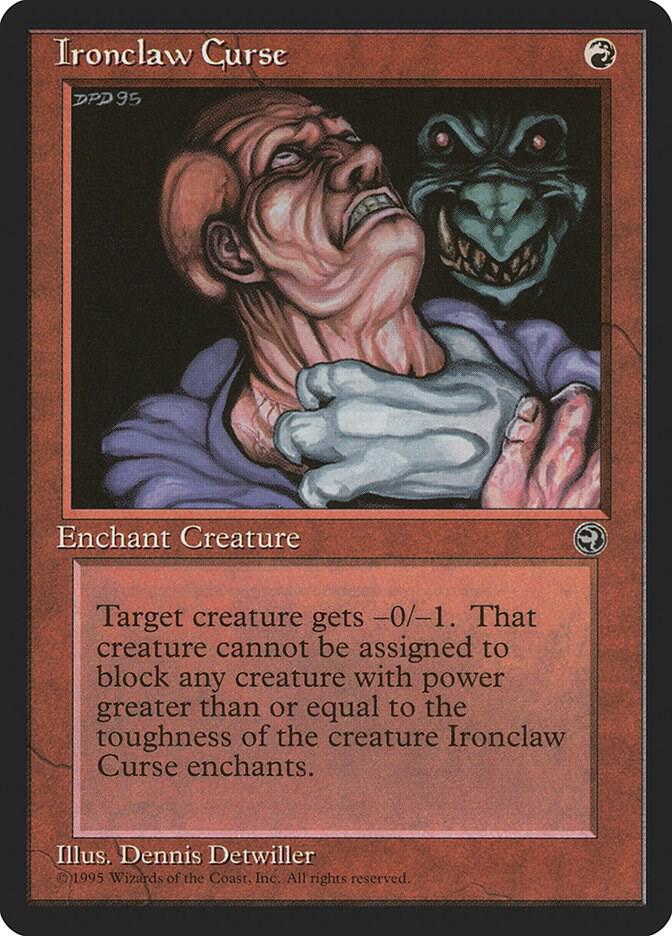 Ironclaw Curse card from Homelands