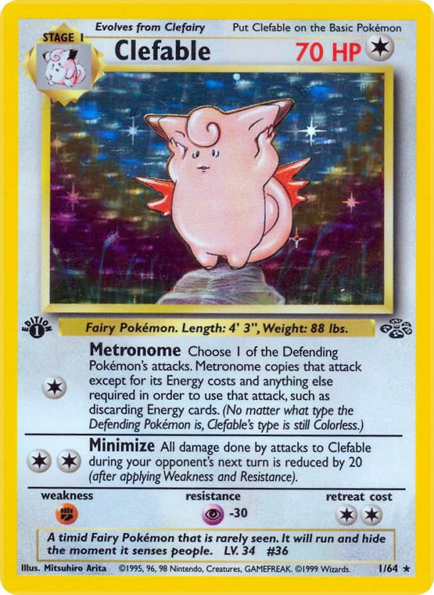 Clefable (1) 01/64 card from Jungle
