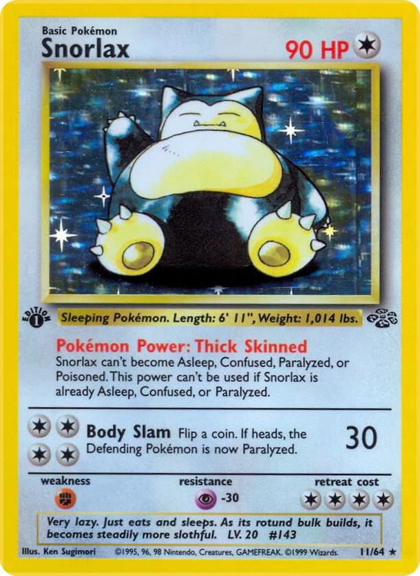 Snorlax (11) 11/64 card from Jungle