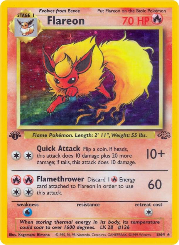 Flareon (3) 03/64 card from Jungle