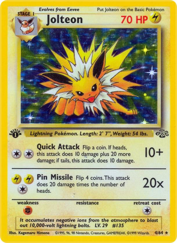 Jolteon (4) 04/64 card from Jungle
