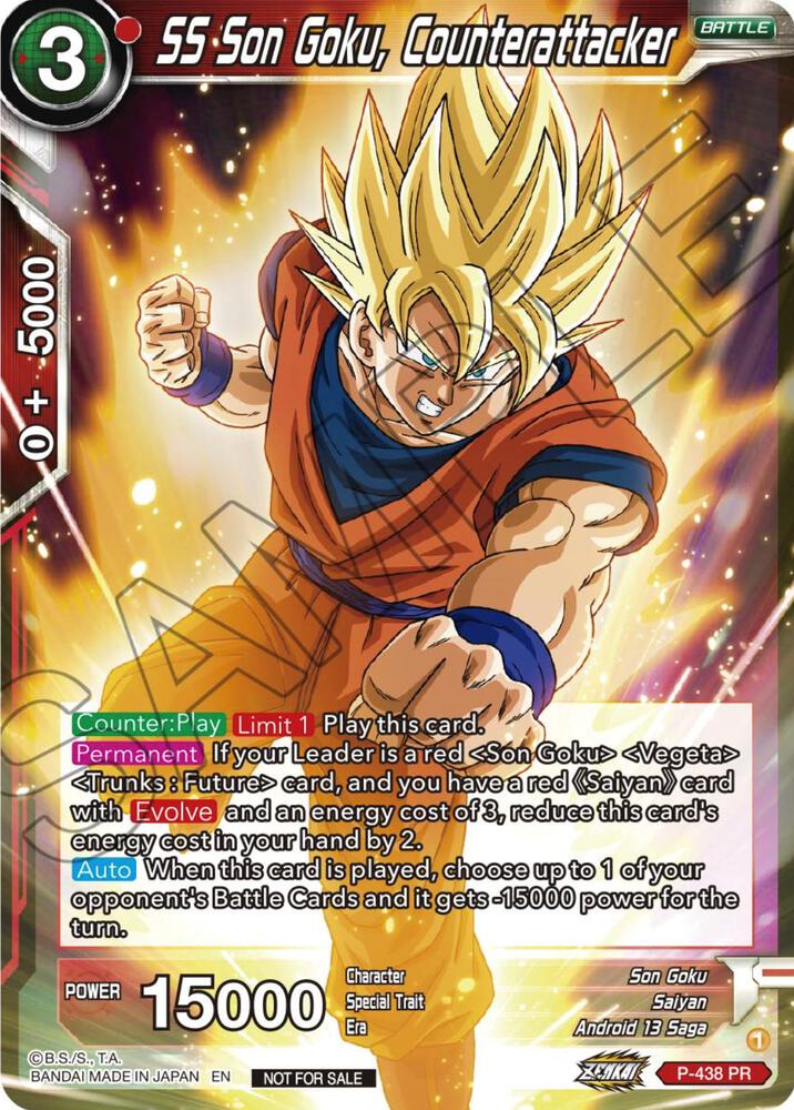 SS Son Goku, Counterattacker (Zenkai Series Tournament Pack Vol.2) P-438 card from Tournament Promotion Cards