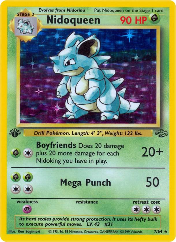 Nidoqueen (7) 07/64 card from Jungle
