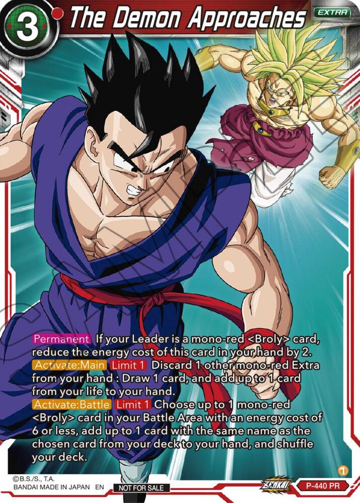 The Demon Approaches (Zenkai Series Tournament Pack Vol.2) P-440 card from Tournament Promotion Cards