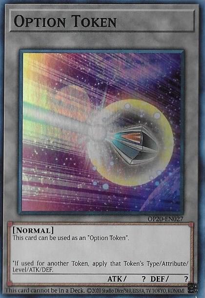 Option Token OP20-EN027 card from OTS Tournament Pack 20