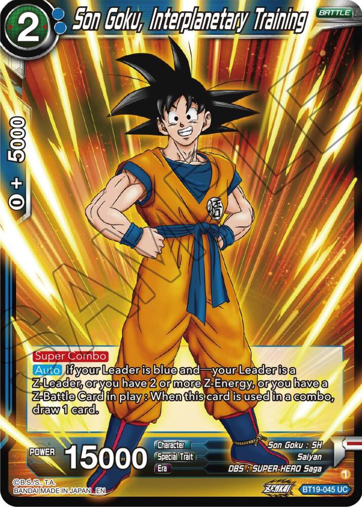 Son Goku, Interplanitary Training BT19-045 card from Fighter's Ambition