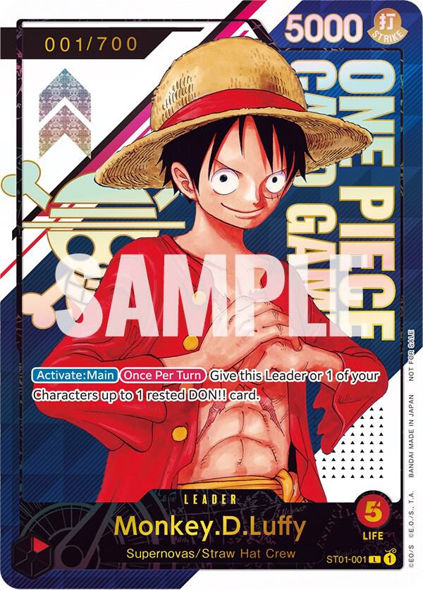 Monkey.D.Luffy [Serial Number] ST01-001 card from One Piece Promotion Cards