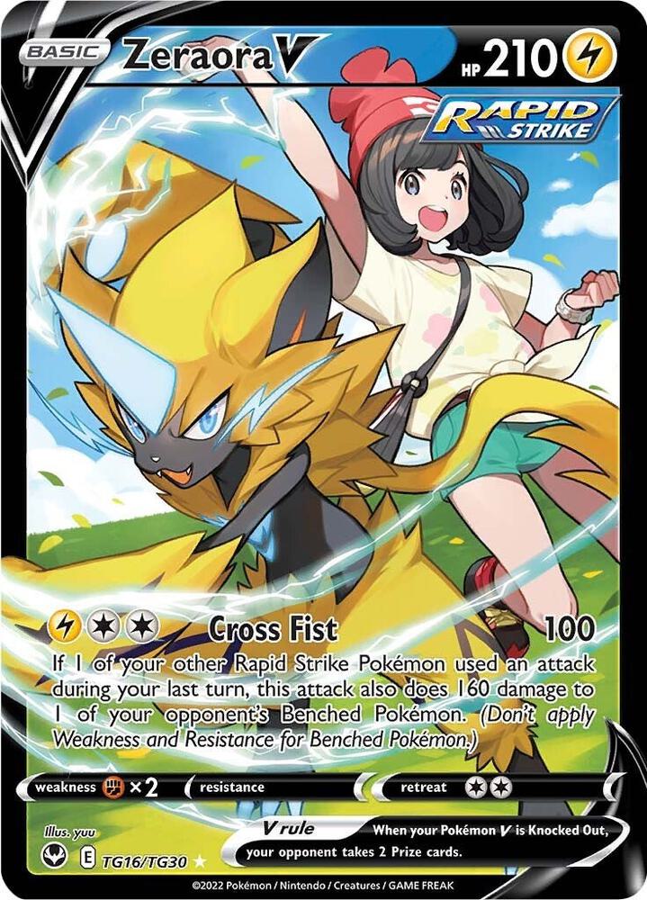 Zeraora V TG16/TG30 card from SWSH12: Silver Tempest Trainer Gallery