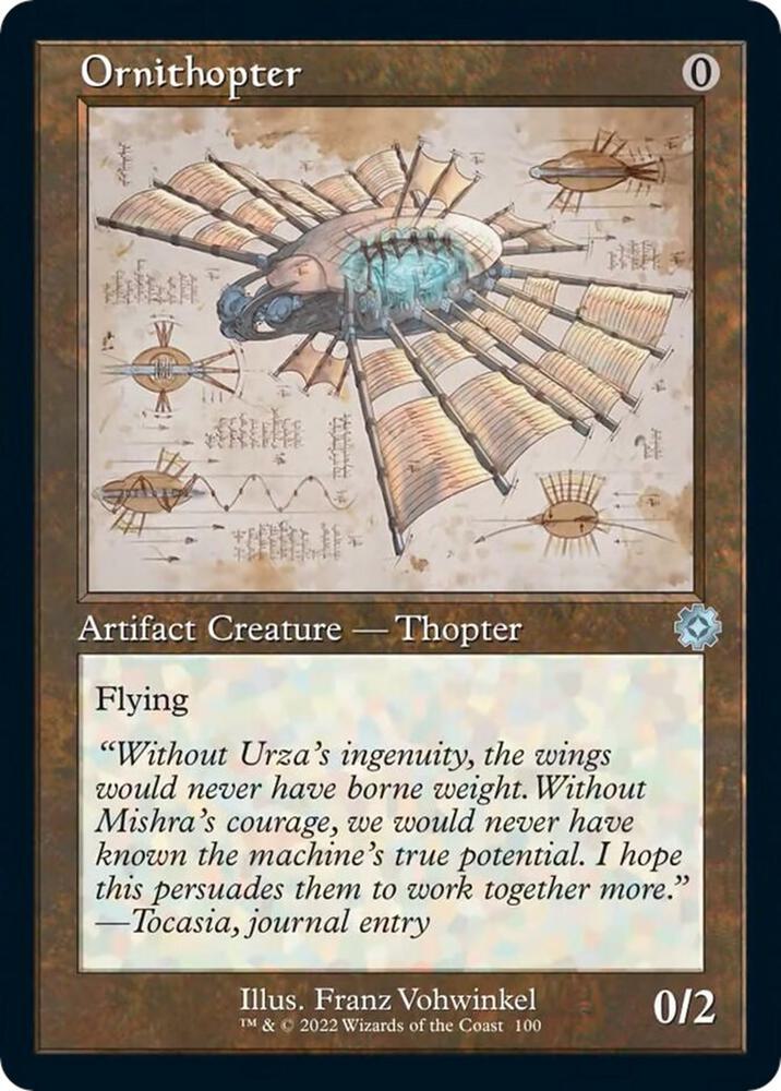 Ornithopter (Schematic) 100 card from The Brothers' War: Retro Frame Artifacts