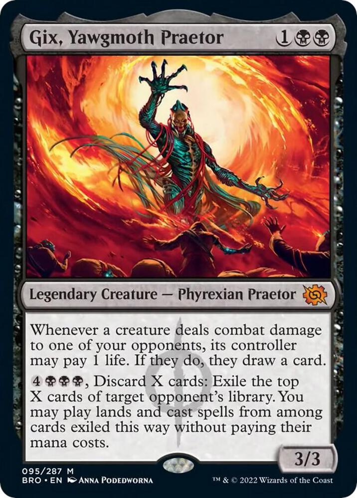 Gix, Yawgmoth Praetor 95 card from The Brothers' War