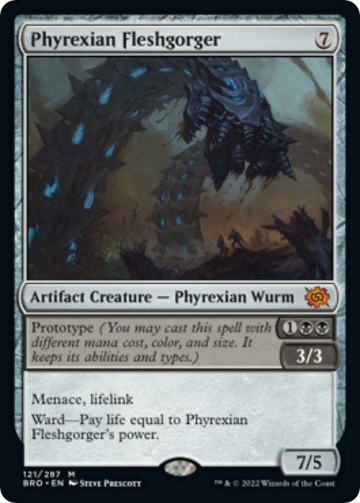 Phyrexian Fleshgorger 121 card from The Brothers' War