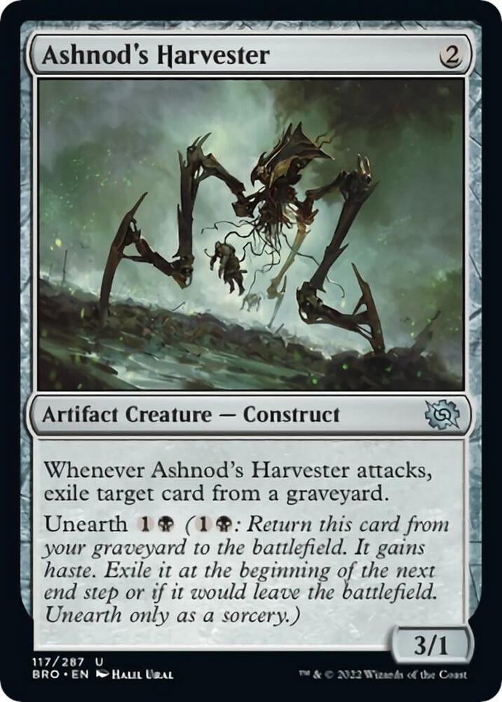 Ashnod's Harvester 117 card from The Brothers' War