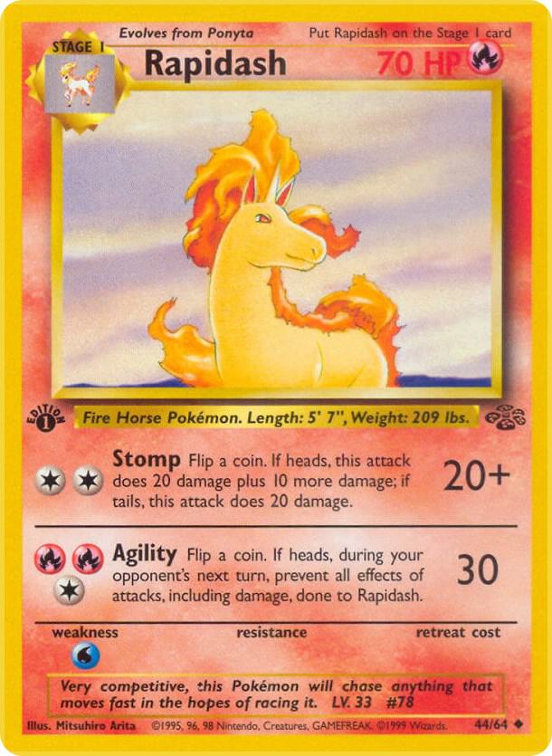 Rapidash 44/64 card from Jungle