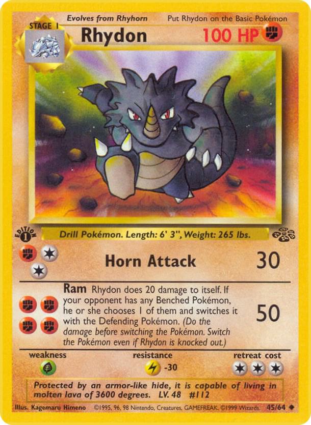 Rhydon 45/64 card from Jungle