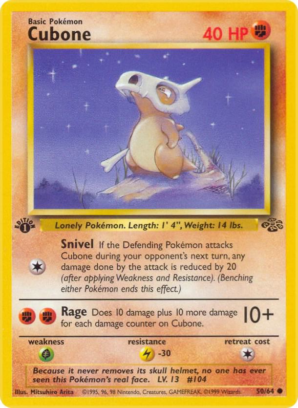 Cubone 50/64 card from Jungle