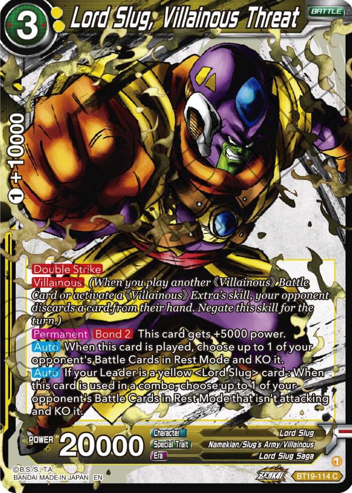 Lord Slug, Villainous Threat BT19-114 card from Fighter's Ambition