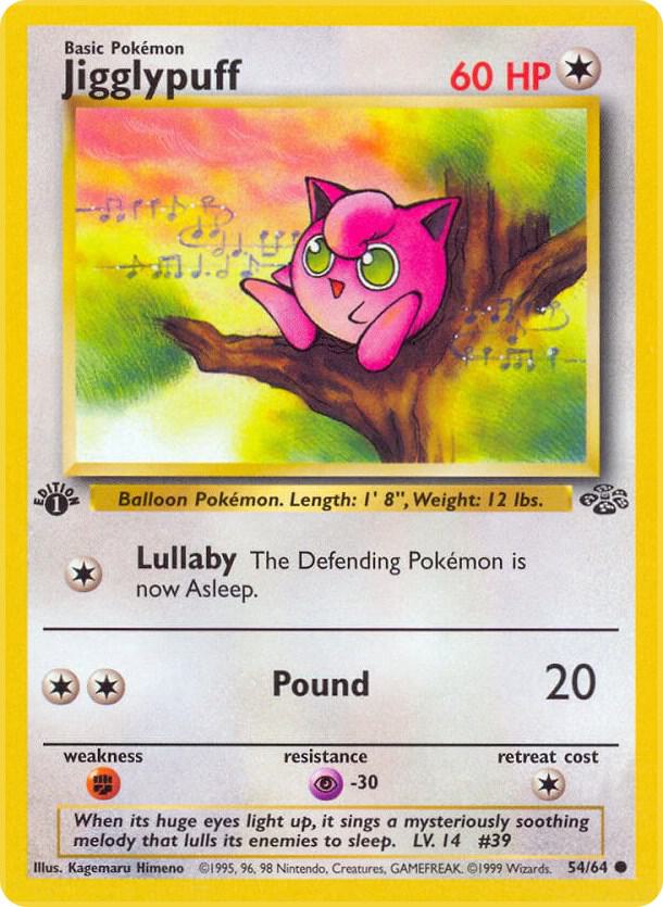 Jigglypuff 54/64 card from Jungle