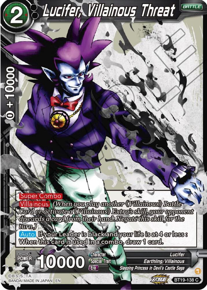 Lucifer, Villainous Threat BT19-138 card from Fighter's Ambition