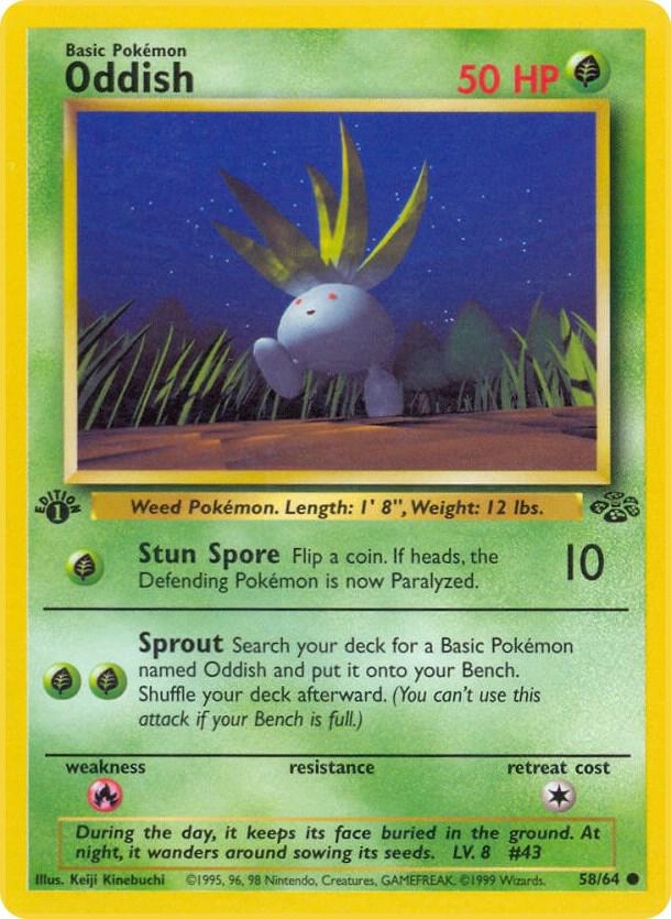 Oddish 58/64 card from Jungle