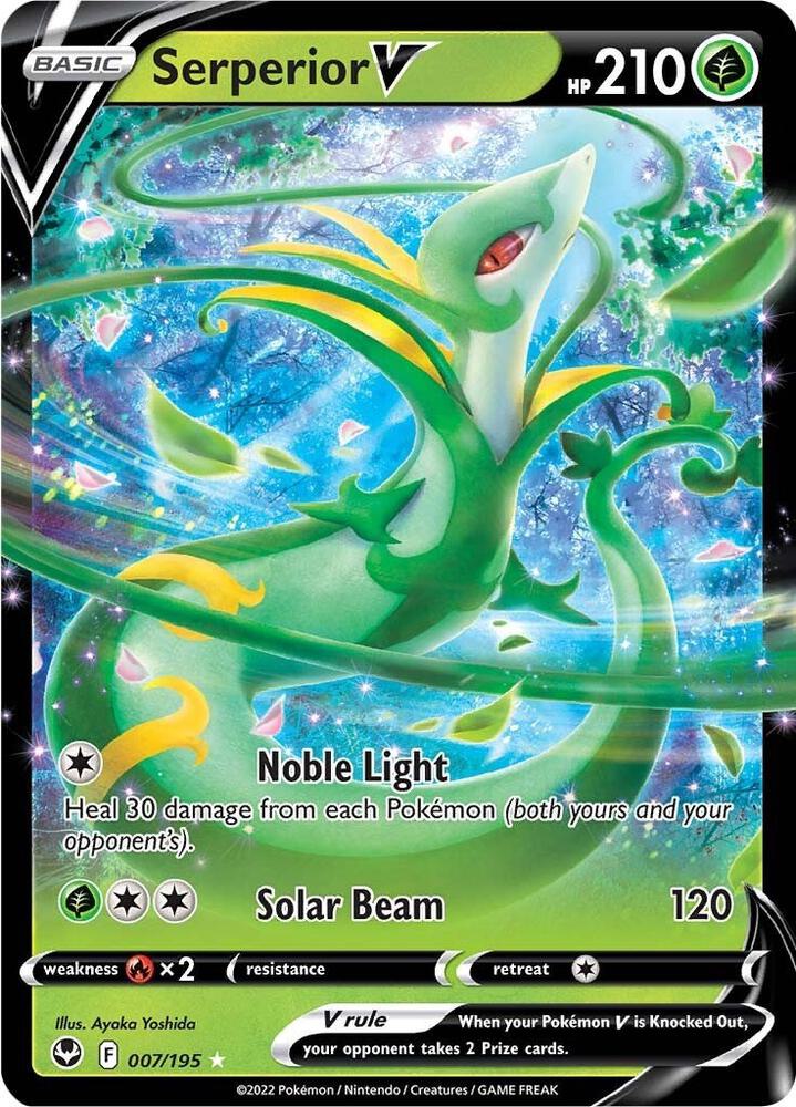 Serperior V 007/195 card from SWSH12: Silver Tempest