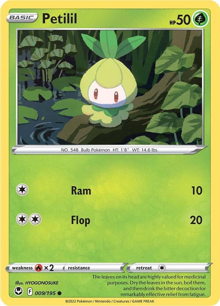 Petilil 009/195 card from SWSH12: Silver Tempest