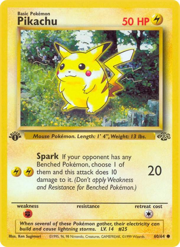 Pikachu 60/64 card from Jungle