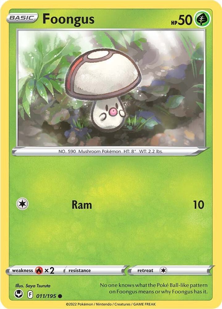 Foongus 011/195 card from SWSH12: Silver Tempest