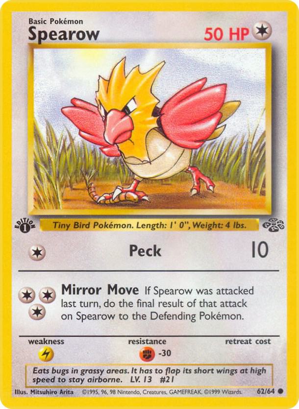 Spearow 62/64 card from Jungle