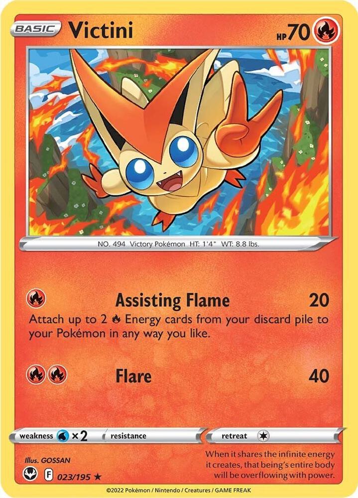 Victini 023/195 card from SWSH12: Silver Tempest
