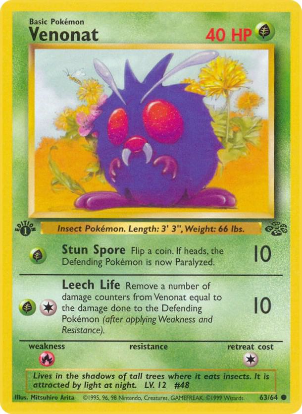 Venonat 63/64 card from Jungle